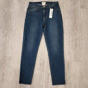 NWT L'agence Women's Rachel Slim Straight Blue Denim Jeans (Size 25) $115